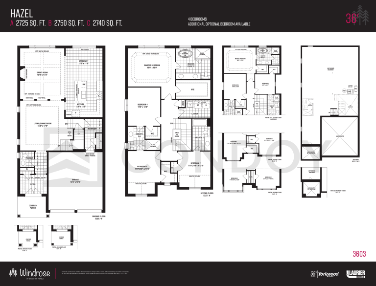 Windrose at Caledon Trails hazel Floor Plan