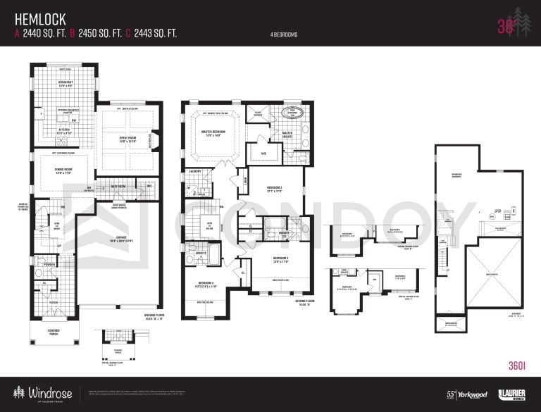 Windrose at Caledon Trails hemlock Floor Plan