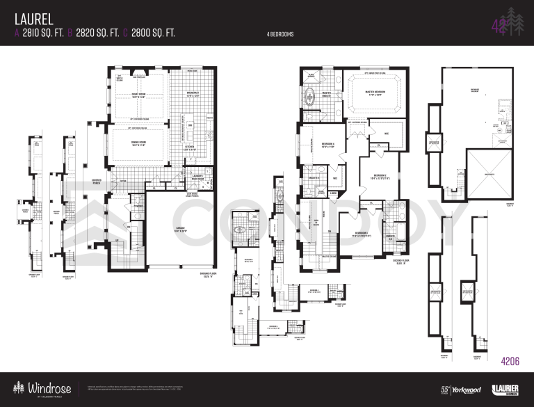 Windrose at Caledon Trails laurel Floor Plan