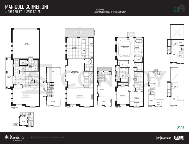 Windrose at Caledon Trails marigold Floor Plan