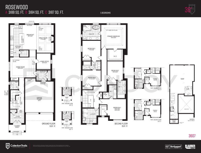 Windrose at Caledon Trails rosewood Floor Plan