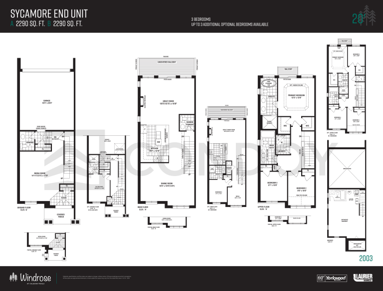 Windrose at Caledon Trails sycamore Floor Plan